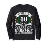 40th Wedding Anniversary Golden Wedding Gift Idea Couple Long Sleeve T-Shirt