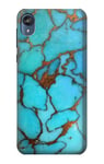 Aqua Turquoise Gemstone Graphic Printed Case Cover For Motorola Moto E6, Moto E (6th Gen)