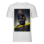 T-Shirt Homme Col Rond Neymar Celebration But Paris Football Bresil Star Maillot Noir