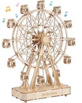 ROWOOD 3D Puzzle en Bois Boîte à Musique Grande Roue - Maquette en Bois Kit de Bricolage pour Adultes à Construire - Cadeau Unique pour Adultes