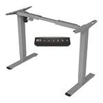 FLEXISPOT Electric Standing Desk Height Adjustable Standing Desk Sit Stand desk Height Adjustable Desk with Heavy Duty Steel and Automatic Memory Smart Keyboard（EF1|Silver Frame Only