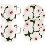 Marimekko Unikko frukostset 4 delar