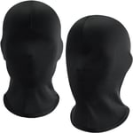 Sharharge 2 st svart helmask Halloween spandex huva mask Huvudskydd Ansiktslös mask för unisex cosplay kostym