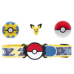 Pokémon Clip 'N' Go Ensemble de Ceinture – Comprend Une Ceinture à thème et Une Figurine de Bataille Pichu de 5,1 cm avec Poké Ball et Accessoires Quick Ball