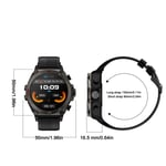 1.53in Smart Watch With Earbuds 2 In 1 Round BT Call Smartwatch With Offline Pay