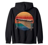 Marimba Retro Vintage Instrument Music Gifts Marimba Players Zip Hoodie