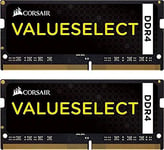 Corsair Value Select SODIMM 16Go (2x8Go) DDR4 2133MHz C15 Mémoire pour Ordinateur Portable/Notebook - Noir