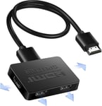 Répartiteur Hdmi 1 Entrée 4 Sorties Avec Câble Hdmi 1,2 M, Distributeur Hdmi 4K 1 À 4 (Miroir Uniquement), Commutateur Hdmi 1 Entrée 4 Sorties, Hdmi 1 Entrée 4 Sorties Pour Xbox Ps5 Fire