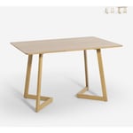 Ahd Amazing Home Design - Table de cuisine et salon 120x80cm plateau bois blanc scandinave Valk Couleur: bois neutre