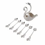 Swan Coffee Spoon Set Decorative Swan Dinnerware Set Exquisite Alloy For Coffee