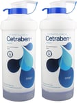 Cetraben Emollient Cream Relieves Dry Skin Eczema 500g Pump (2 Packs)