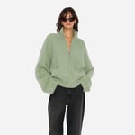 Tine Fluffy Cardigan - Green