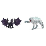 SCHLEICH 70152 Shadow Dragon Eldrador Creatures Toy Figurine for children aged 7-12 Years & 70147 Ice Tiger Eldrador Creatures Toy Figurine for children aged 7-12 Years