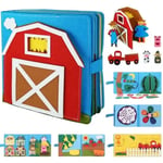 Toddlers Toys Board Farm Animal Scene Storytelling Activity Quiet Book Activity