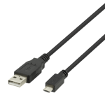 DELTACO – USB mikro-B / USB-A lataus- ja synkronointikaapeli, 3 m, musta  (140010)