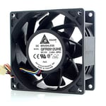 Cooling Fan For Delta QFR0912UHE-SP01,90 * 90 * 38mm 90mm DC12V 2.40A fan, 4-pin pwm high speed server inverter axial fan