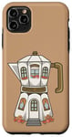 iPhone 11 Pro Max Coffee House in a Stovetop Espresso Maker, Cute Illustration Case