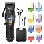 WAHL Colour Pro Rechargeable Pet Clipper, Clippers with Coded Combs, Full Coat Grooming for Dogs, Low Noise, Corded/Cordless Dog Clippers, Black