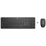 HP Keyboard and Mouse Wireless Black 235