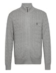 Polo Ralph Lauren Cable-Knit Cotton Full-Zip Sweater Grå