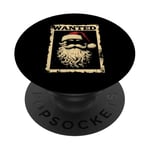 Wanted Santa Claus - Amoureux du Père Noël vintage et drôle PopSockets PopGrip Adhésif