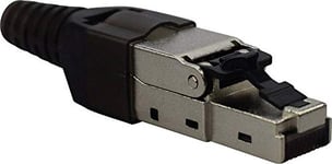 KOMOS 0.1800-45 Adaptateur RJ45 CAT 6 [1 x prise RJ45-1 x extrémité de câble ouverte] Argent