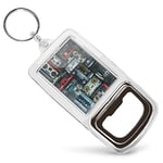 Acrylic Bottle Opener Keyring  - Radios Cassette Player Retro Music  #14242