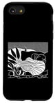 Coque pour iPhone SE (2020) / 7 / 8 Line Art Poisson & Ichtyologiste Marbre Gobie