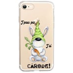 Coque Iphone 7 et 8 lapin je peux pas carotte