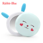 Hand Warmer Electric Warm Massager Makeup Mirror Blue Rabbit