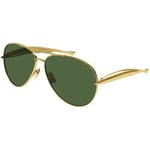 Lunettes de soleil Bottega Veneta  BV1305S Lunettes de soleil, Or/Vert, 64 mm