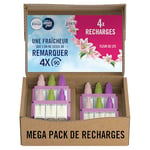 Febreze 3Volution Fleur De Lys Recharge Pour Désodorisant Électrique 4x, 3 Parfums En Alternance Pour Éliminer Les Odeurs