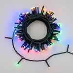 CHRISTMASLIGHT Chaîne 13 m, 180 miniled Multicolor Plus, avec Memory Controller, câble Vert