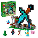 LEGO Minecraft The Sword Outpost Building Toy with Creeper, Soldier, Pig and Skeleton Figures, Gift for Boys and Girls Aged 8 Plus Years Old 21244