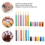 12pcs Nail Polish Pens Multiple Colors Quick Drying DIY Nail Art Pens Nail P TDM