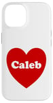 iPhone 14 I Love Caleb Heart Cute Caleb Name Birthday Case