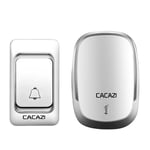 CACAZI-Sonnette sans fil à piles DC,étanche,maison intelligente,tendance e,200m,télécommande 23A,12V,bouton de batterie - Type 1 button 1 receiver #A