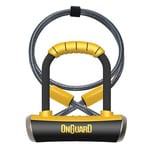 OnGuard Pitbull Mini DT-8008 Bike Lock, Keyed Shackle Locks, High Security & Reliable, Lock With Co-Moulded Crossbar, Locks Shackle On Four Sides, Hardened Steel Cycle Lock, Black, 9.0x14.0 cm