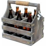 DanDiBo Porte-bière en bois avec ouvre-bouteille 93860 Porte-bouteille Ouvre-bouteille Panier à bouteilles Sac à main pour hommes Cadeaux pour hommes