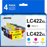 LC422XL Cartouche d'encre Compatible pour LC422 XL LC-422XLVAL pour MFC-J5340DW MFC-J5345DW MFC-J5740DW MFC-J6540DW MFC-J6940DW (1 Noir,1 Cyan,1 Magenta,1 Jaune)