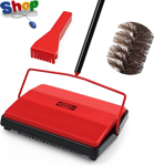 Prestige Carpet  Floor  Sweeper  Manual  with  Horsehair ,  Non  Electric  Quite