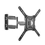 BRATECK 23&#039;-55&#039; Full motion TV wall mount bracket. Extend, tilt and swivel. VESA Support up to: 400x400 Max load: 35kg. Profile: 49-615mm. Hidden cable management. Colour: Black.