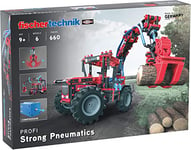 fischertechnik 559876 Strong Pneumatics - Kit de Construction Professionnel pour Enfants à partir de 9 Ans - Jouet de Construction pneumatique avec Tracteur et 5 Autres modèles - Moyen