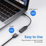 *USB C till HDMI-adapter, USB typ C till HDMI 4k-adapter (Thunderbolt*