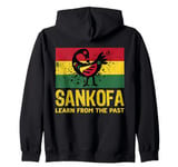 Learn From The Past African Symbol Sankofa Adinkra Zip Hoodie