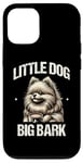 Coque pour iPhone 12/12 Pro Little Dog Big Bark Poméraniens Chien Poméranien