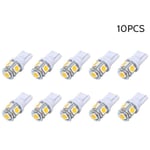 Dc12v 1w 5 Led Bil Ljus 10 Pack T10 Bas Sockelhållare