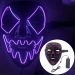 QQA Halloween Masks for Adults LED Light Scary Glowing Mask Cosplay Costume Festival Party,4