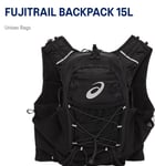 NEW UNISEX ASICS FUJITRAIL RUNNING CYCLING BACKPACK 2 X WATER BOTTLES 15L SMALL