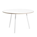 Bord Loop Stand Round Table, Färg Vit, Storlek Ø120 cm